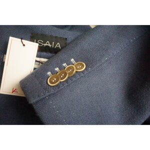 Isaia 100% Cashmere Solid Blue Sport Coat Jacket Sz 40R Brand New
